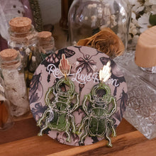 Load image into Gallery viewer, Victorian Haunting Beetle Earrings