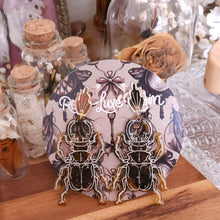 Load image into Gallery viewer, Victorian Haunting Beetle Earrings