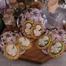 Load image into Gallery viewer, Victorian Haunting Lady Death Cameo Earrings
