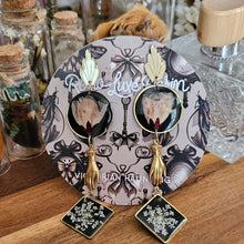 Load image into Gallery viewer, Victorian Haunting Preserved Flowers #6 Earrings