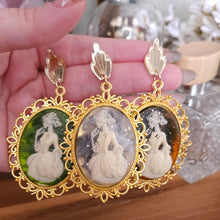 Load image into Gallery viewer, Victorian Haunting Forever Wandering Cameo Earrings