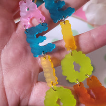 Load image into Gallery viewer, Mad Tea! Caterpillar's Vowel Earrings