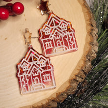 Load image into Gallery viewer, Winter Solstice Red Witch House Earrings