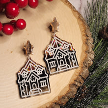 Load image into Gallery viewer, Winter Solstice Red Witch House Earrings