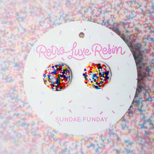 Load image into Gallery viewer, Sundae Funday Swirl Studs in Strawberry Cream