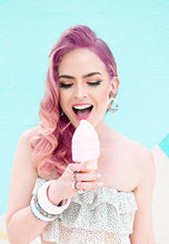 Load image into Gallery viewer, Sundae Funday Scalloped Drop Hoops in Vanilla Cream