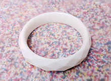 Load image into Gallery viewer, Sundae Funday Faceted Bangle in Vanilla Cream