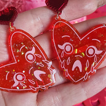 Load image into Gallery viewer, Galentine&#39;s The 13th Grim Sweet Hearts Earrings
