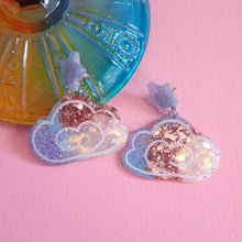 Load image into Gallery viewer, Glitter! Multi Color Cloud Earrings
