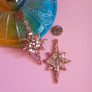 Glitter! Multi-Color Star Earrings