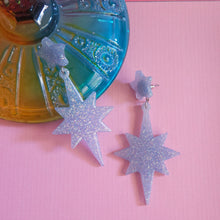 Load image into Gallery viewer, Glitter! Multi-Color Star Earrings
