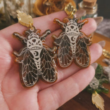 Load image into Gallery viewer, Victorian Haunting Cicada Earrings
