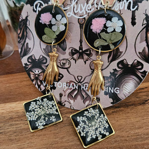 Victorian Haunting Preserved Flowers #1 Earrings