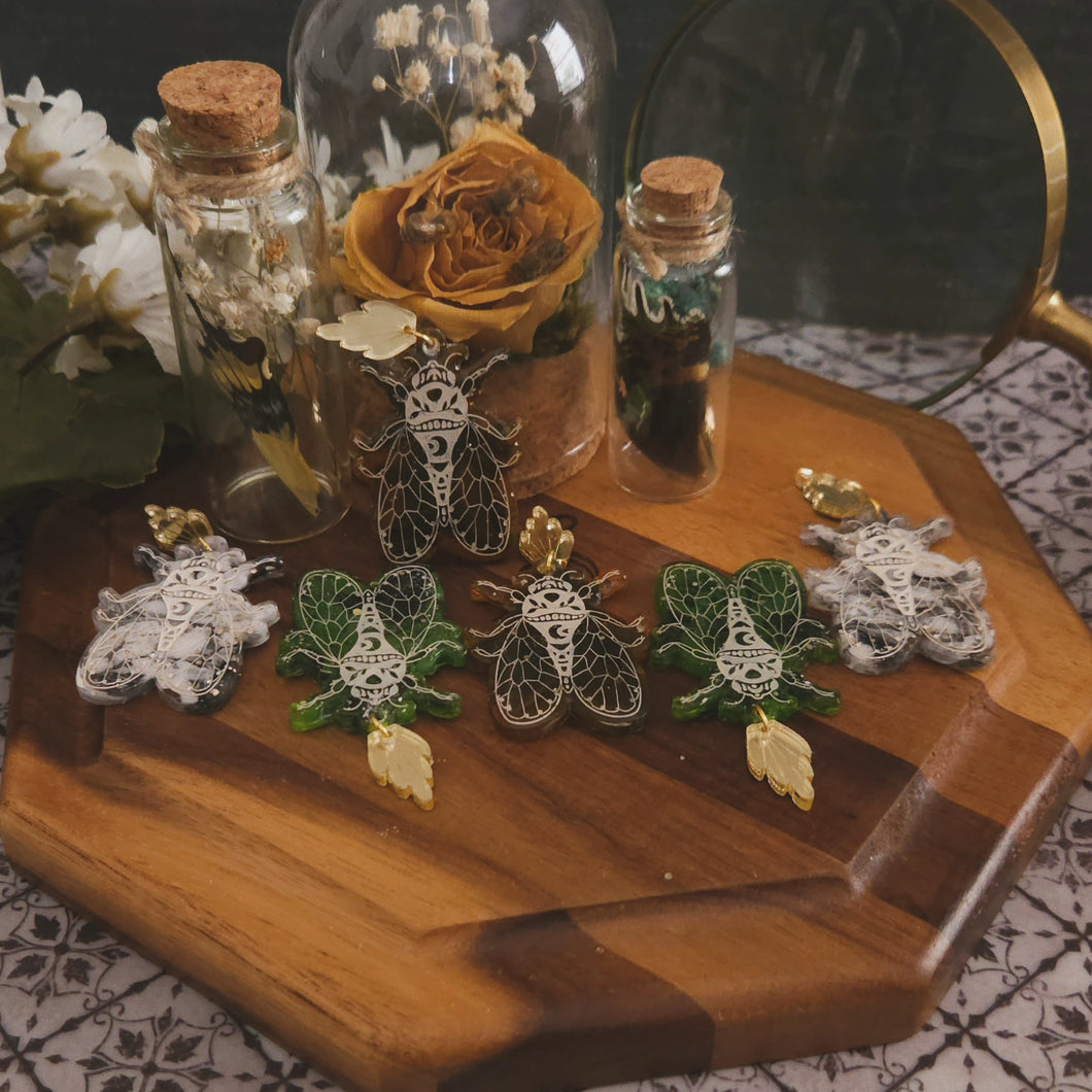 Victorian Haunting Cicada Earrings