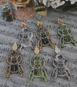 Victorian Haunting Beetle Earrings