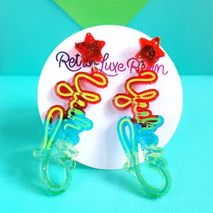 Neon Rodeo Sunrise Yeehaw Earrings