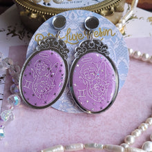 Load image into Gallery viewer, Celestial Gemini Cameo Earrings
