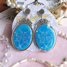 Load image into Gallery viewer, Celestial Pisces Cameo Earrings
