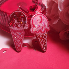 Load image into Gallery viewer, Galentine&#39;s Ice Cream Earrings
