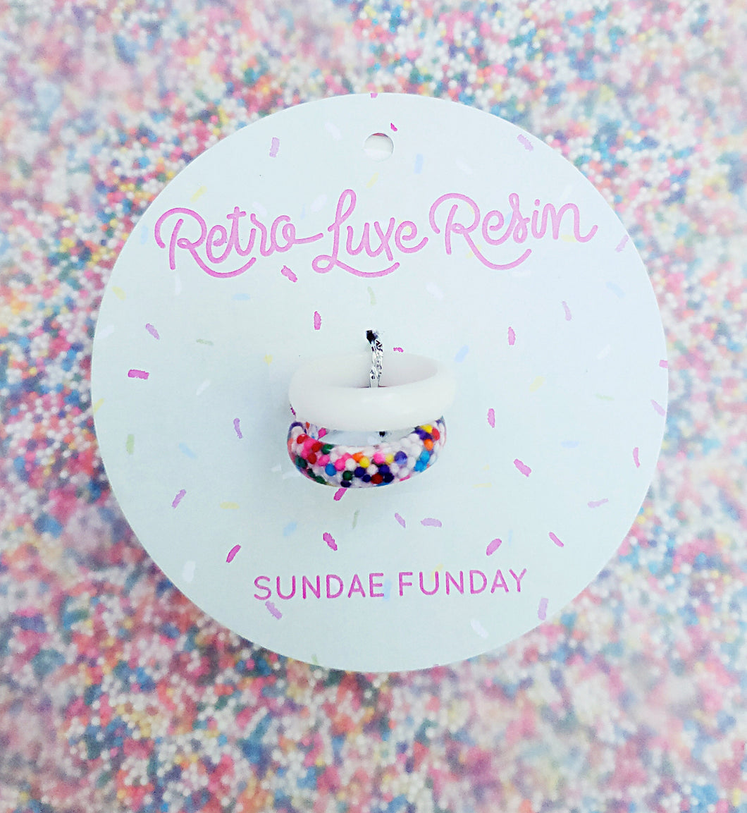 Sundae Funday Smooth Ring Set in Vanilla Cream