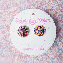 Load image into Gallery viewer, Sundae Funday Swirl Studs in Mint Cream
