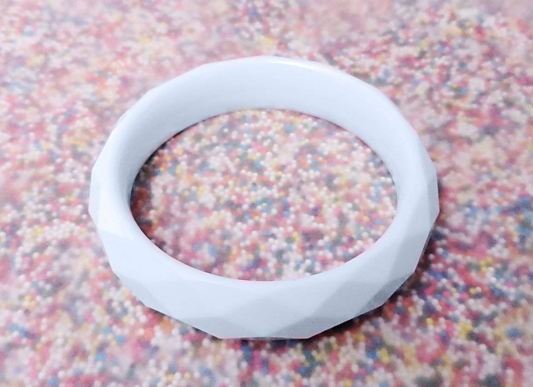 Sundae Funday Faceted Bangle in Cotton Candy Cream
