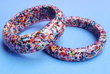 Load image into Gallery viewer, Sundae Funday Thick Resin Rainbow Sprinkle Bangle
